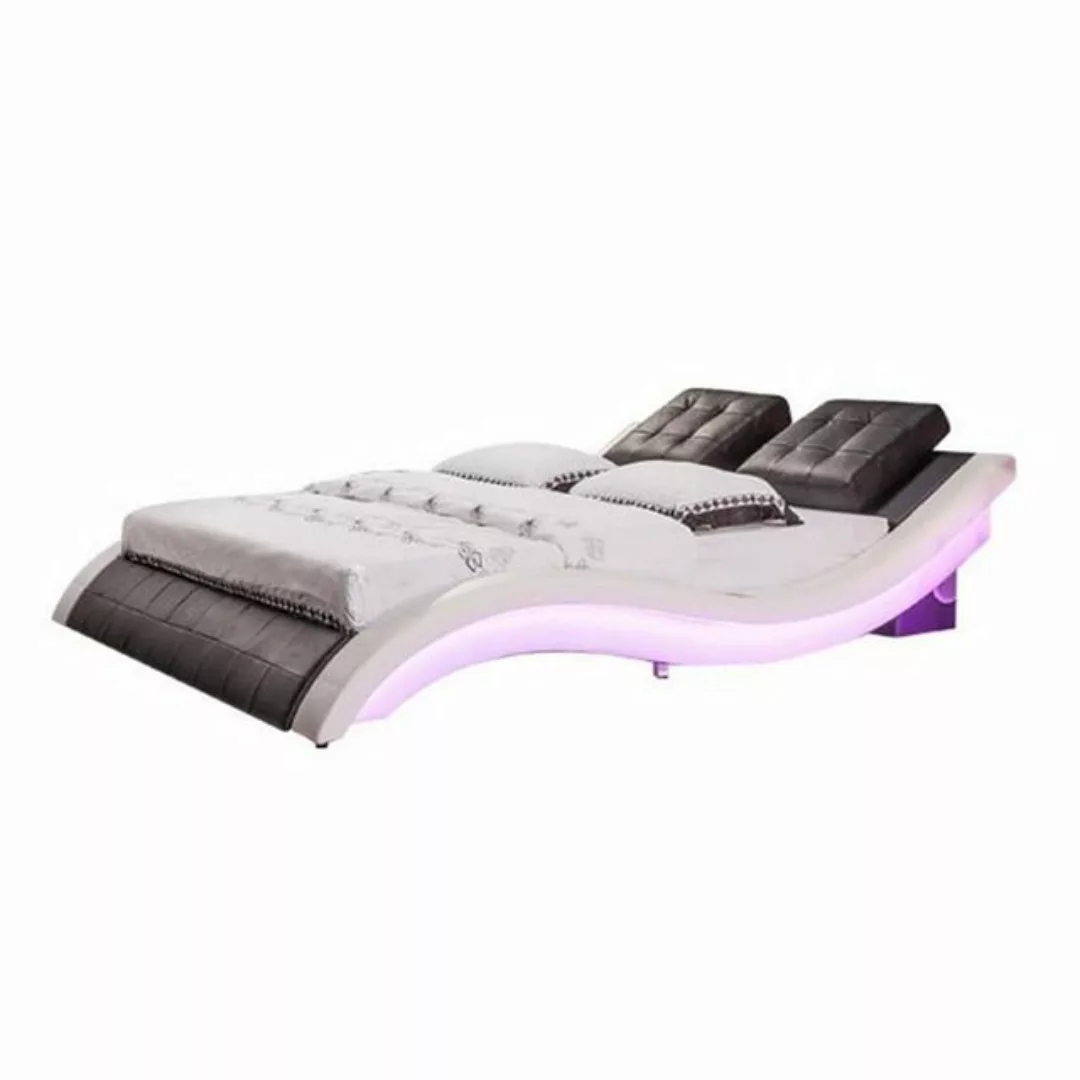 JVmoebel Bett Luxus Bett Design Betten Digital LED Schlafzimmer Möbel Leder günstig online kaufen