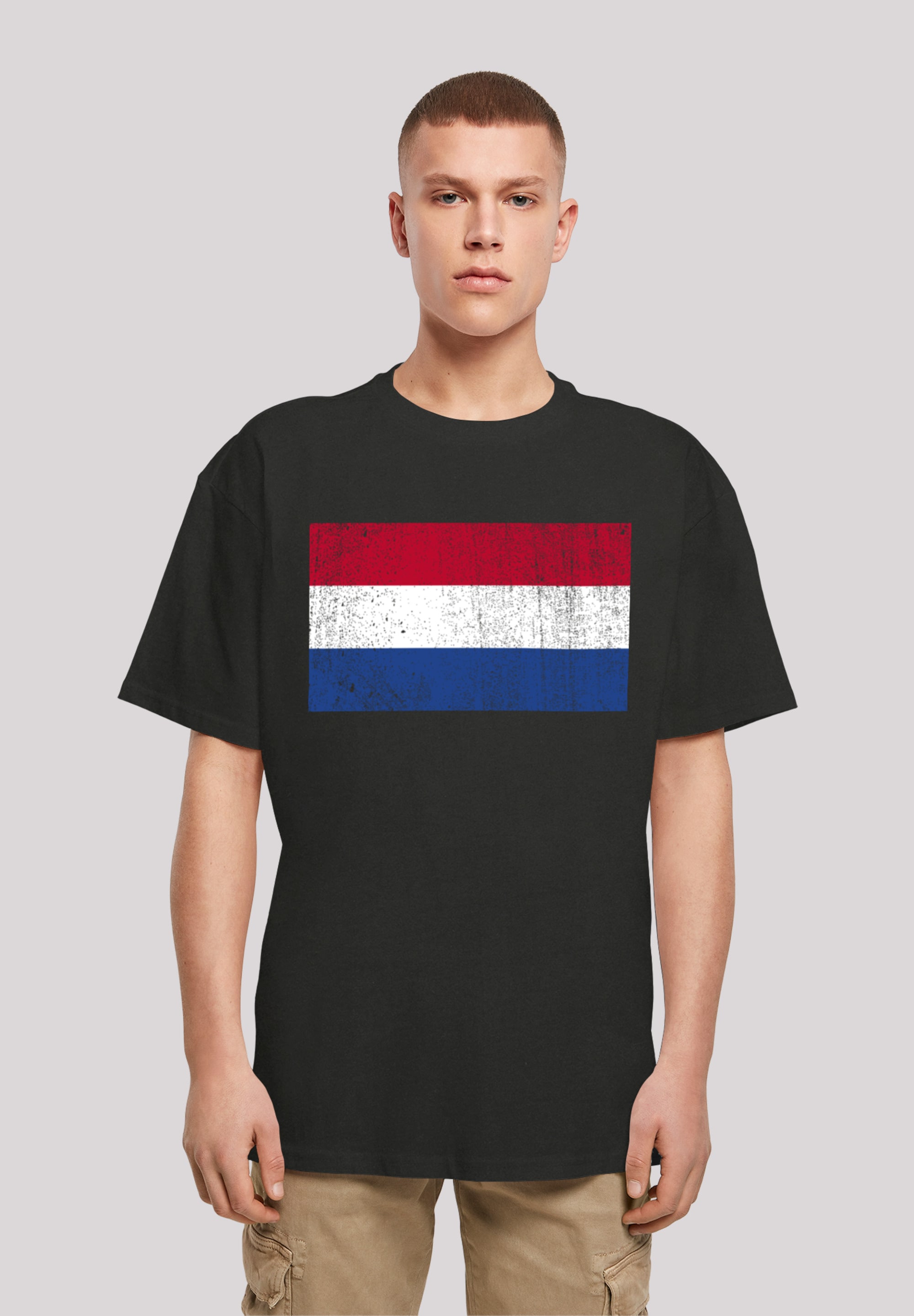 F4NT4STIC T-Shirt "Netherlands NIederlande Holland Flagge distressed", Prin günstig online kaufen