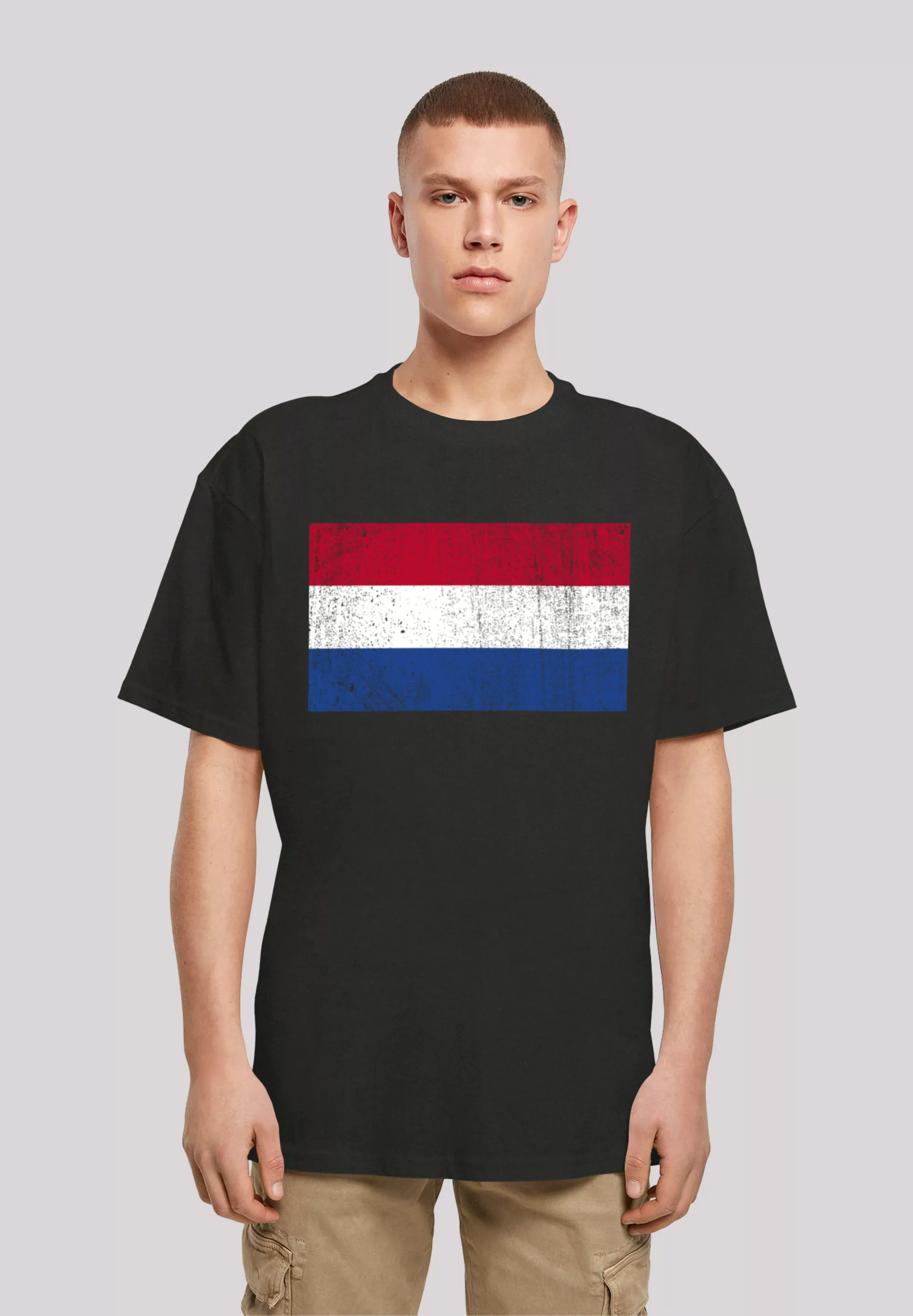 F4NT4STIC T-Shirt "Netherlands NIederlande Holland Flagge distressed", Prin günstig online kaufen