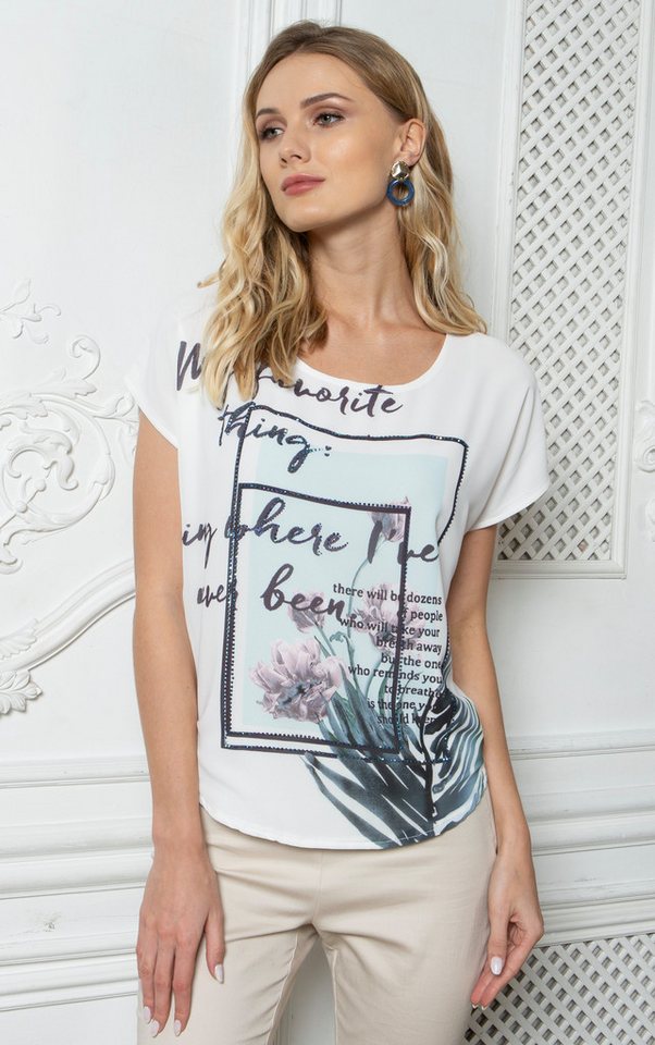 Passioni Print-Shirt Sommer-T-Shirt mit Grafikdruck günstig online kaufen