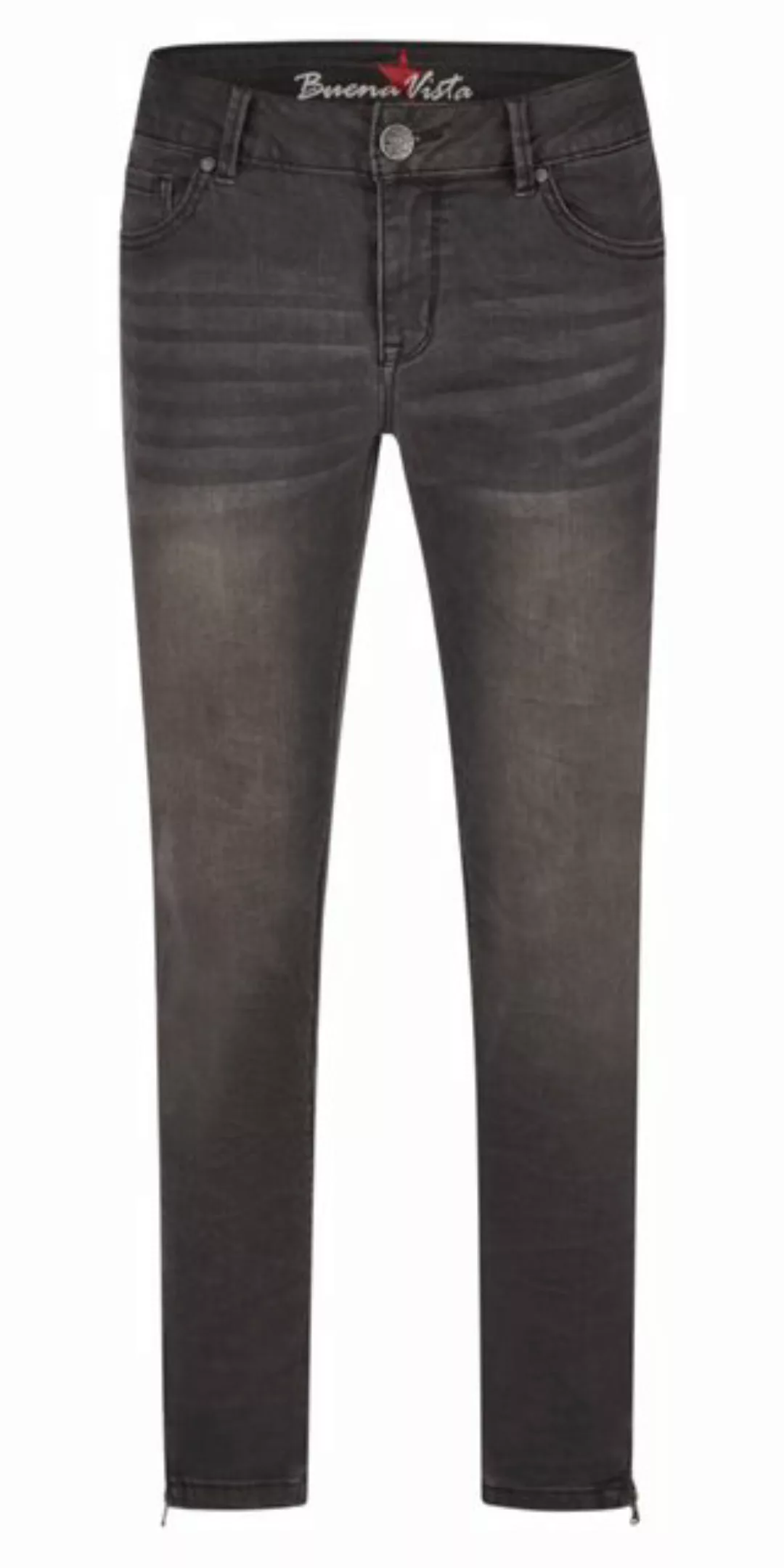 Buena Vista Stretch-Jeans BUENA VISTA ITALY V 7/8 grey black 2408 B5311 601 günstig online kaufen