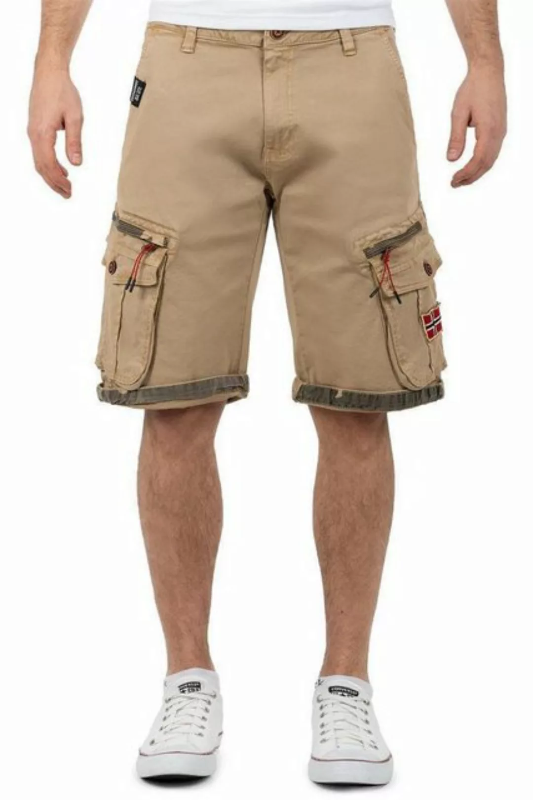 Geo Norway Shorts Kurze Cargo Hose baparento Men Beige M mit verzierten Tas günstig online kaufen