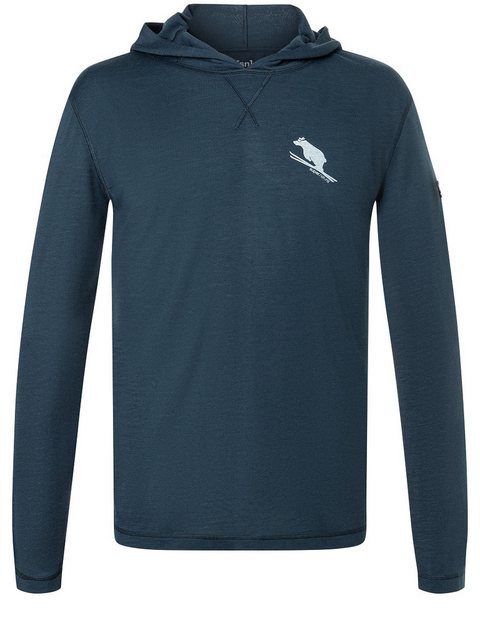 SUPER.NATURAL Sweatshirt für Herren, Merino FLEAR HOODIE mit Bär Motiv günstig online kaufen