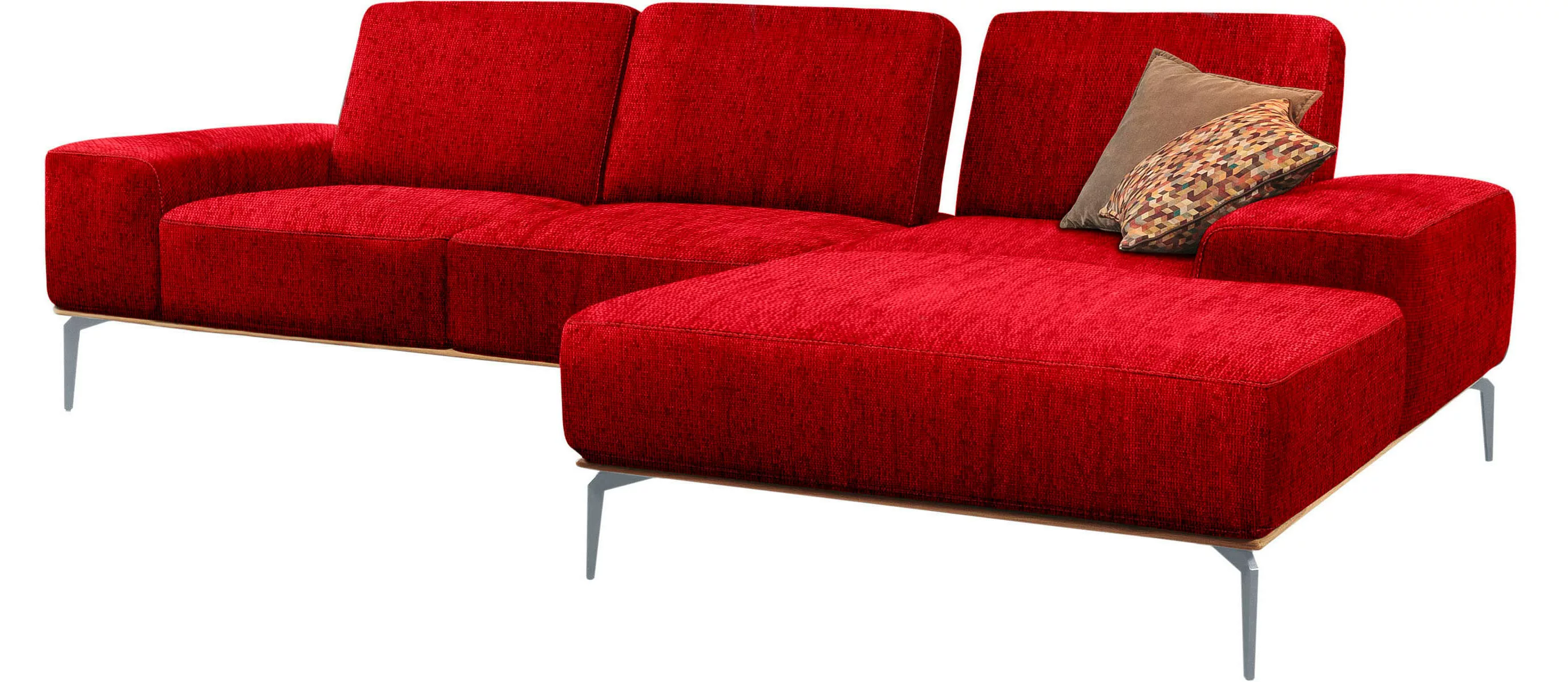 W.SCHILLIG Ecksofa "run", mit elegantem Holzsockel, Füße in Silber matt, Br günstig online kaufen