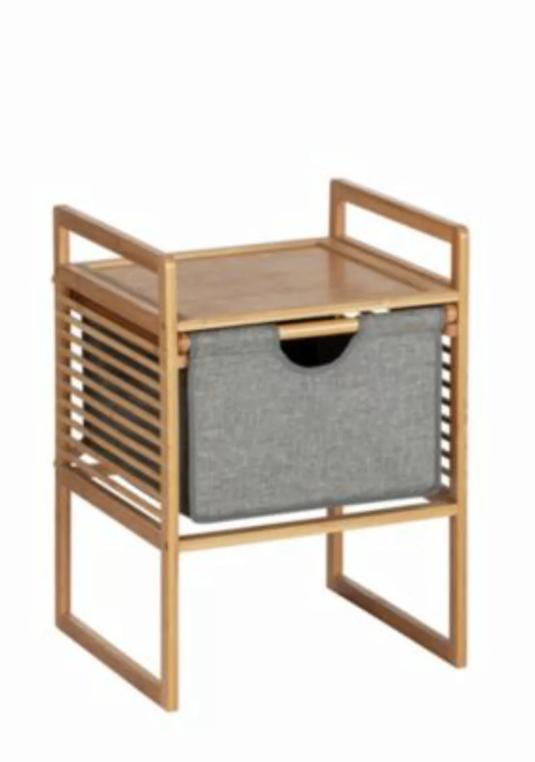 WENKO Beistelltisch mit Schublade Bahari, Nachttisch aus Bambus natur günstig online kaufen