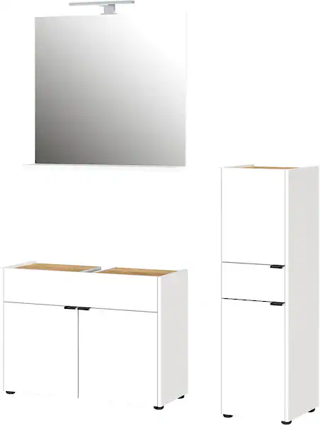 GERMANIA Badmöbel-Set "Ameca", (3 St.), Badezimmer-Set bestehend aus Waschb günstig online kaufen