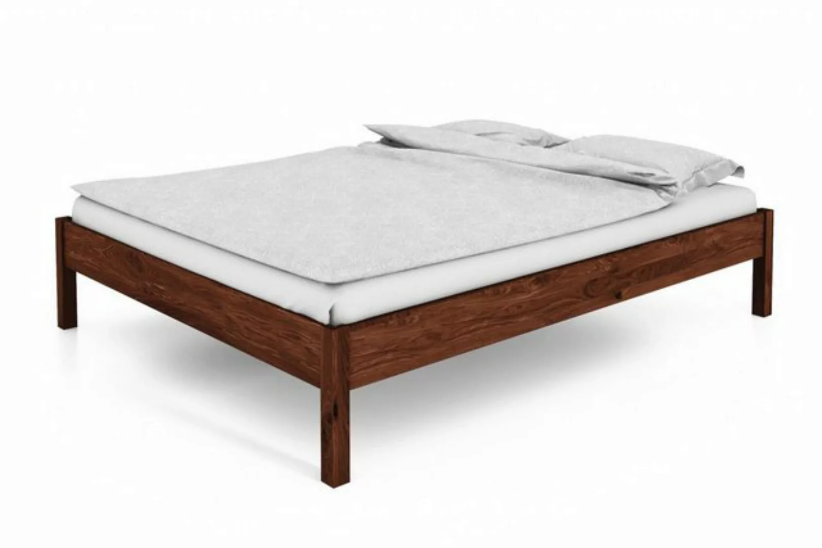 Natur24 Einzelbett Bett Bento 1 Wildeiche massiv 160x200cm ohne Kopfteil mi günstig online kaufen