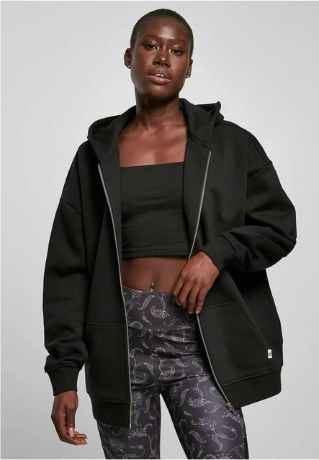 URBAN CLASSICS Sweatjacke Urban Classics Damen Ladies Oversized Zip Hoody ( günstig online kaufen