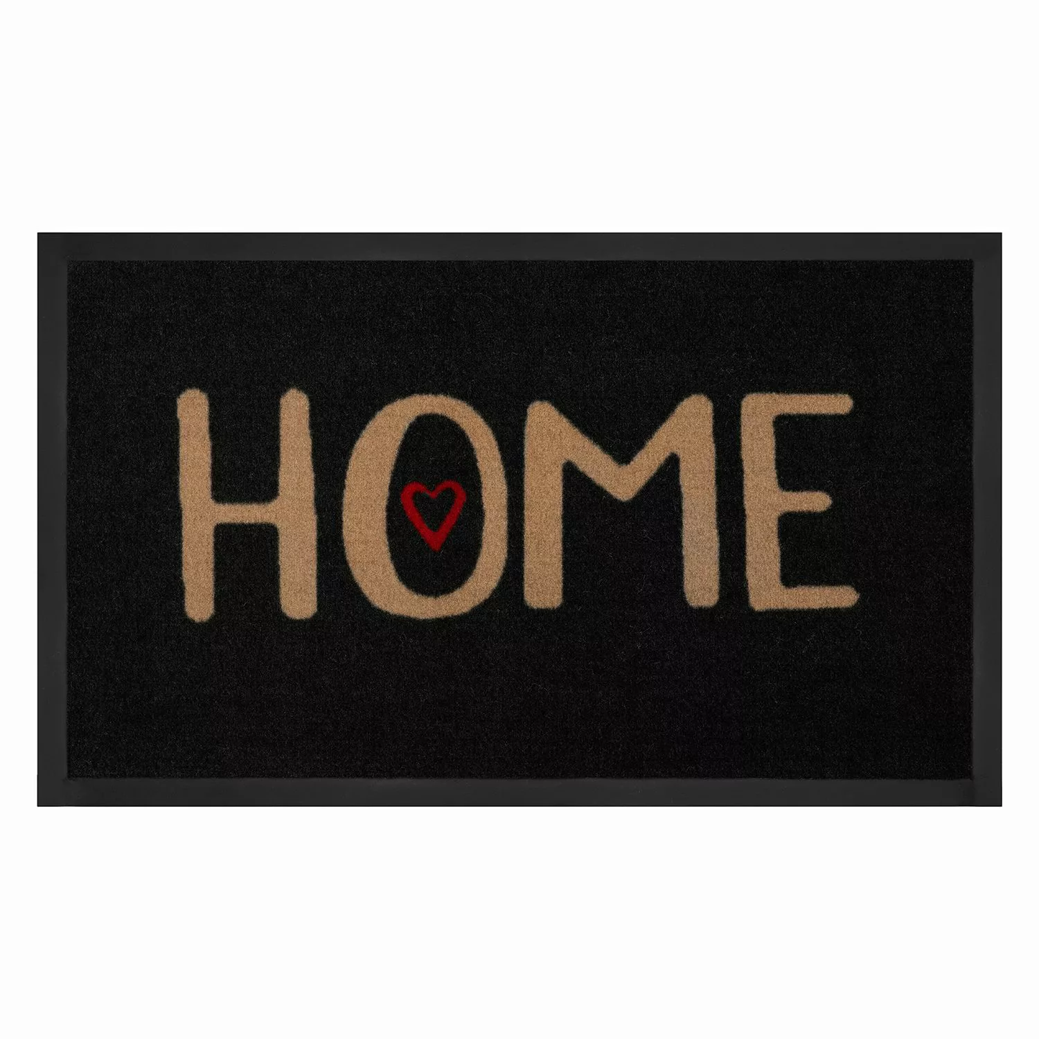 home24 Hanse Home Fußmatte Lovely Home Webstoff Anthrazit /Beige 45x75 cm ( günstig online kaufen