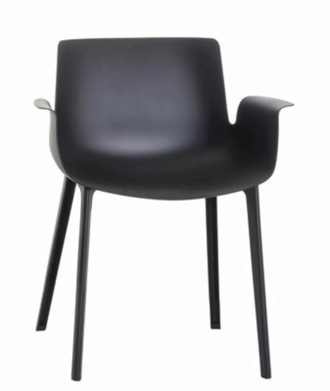 Sessel Piuma plastikmaterial schwarz / Kunststoff - Kartell - Schwarz günstig online kaufen