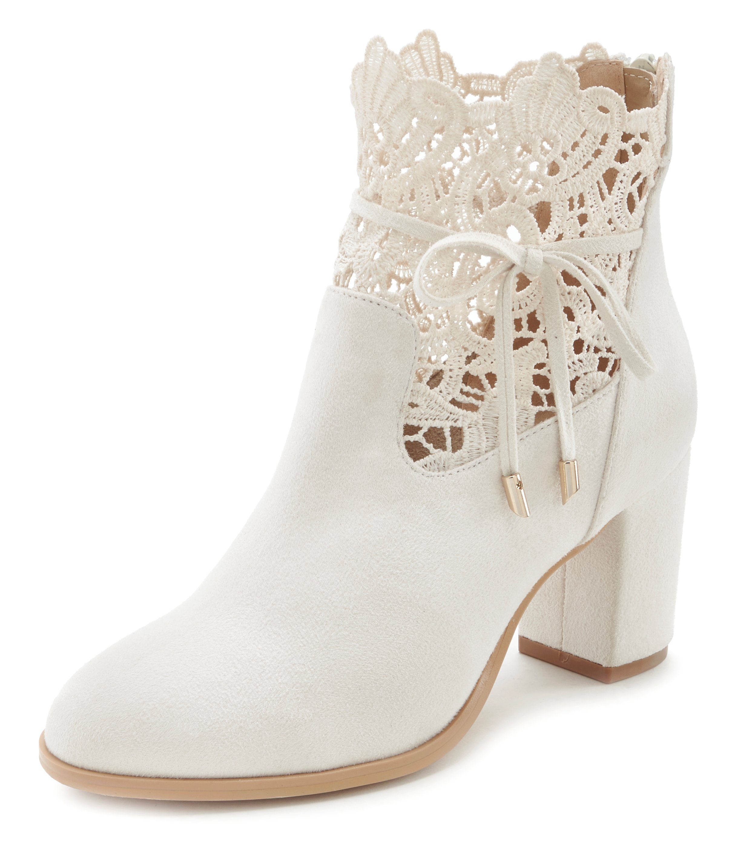 LASCANA High-Heel-Stiefelette, mit modischer Spitze und bequemen Blockabsat günstig online kaufen