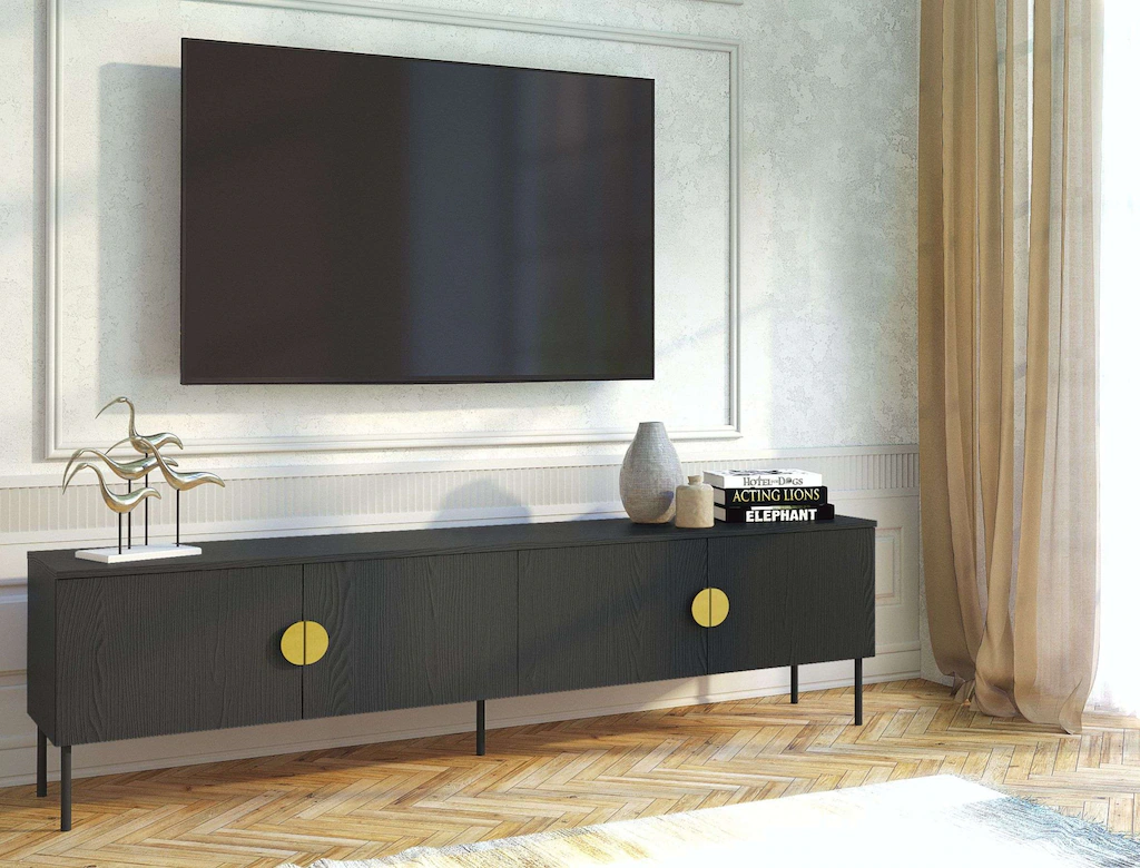 Home affaire Lowboard "BELLOT TV-Schrank mit 2 Türen, Maße B/T/H: 160/40/53 günstig online kaufen