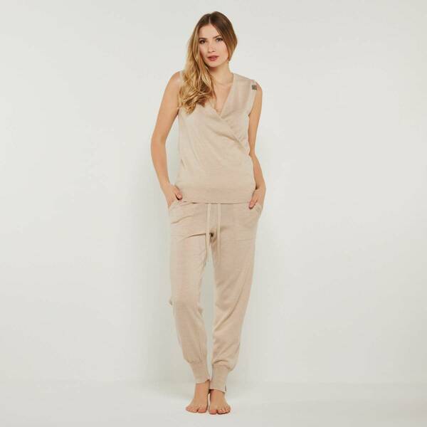 Merino Loungewear Set "Stricktop Bailey & Jogging-strickhose Bella" günstig online kaufen