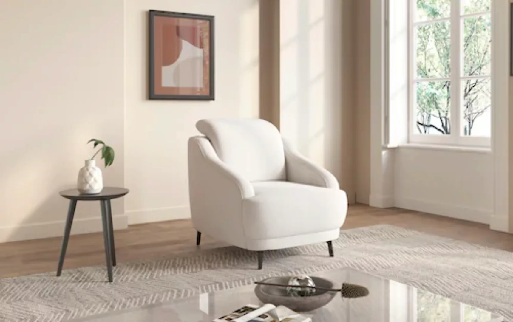 sit&more Sessel, (1 St.), mit Metallfüßen, schwarz-matt günstig online kaufen
