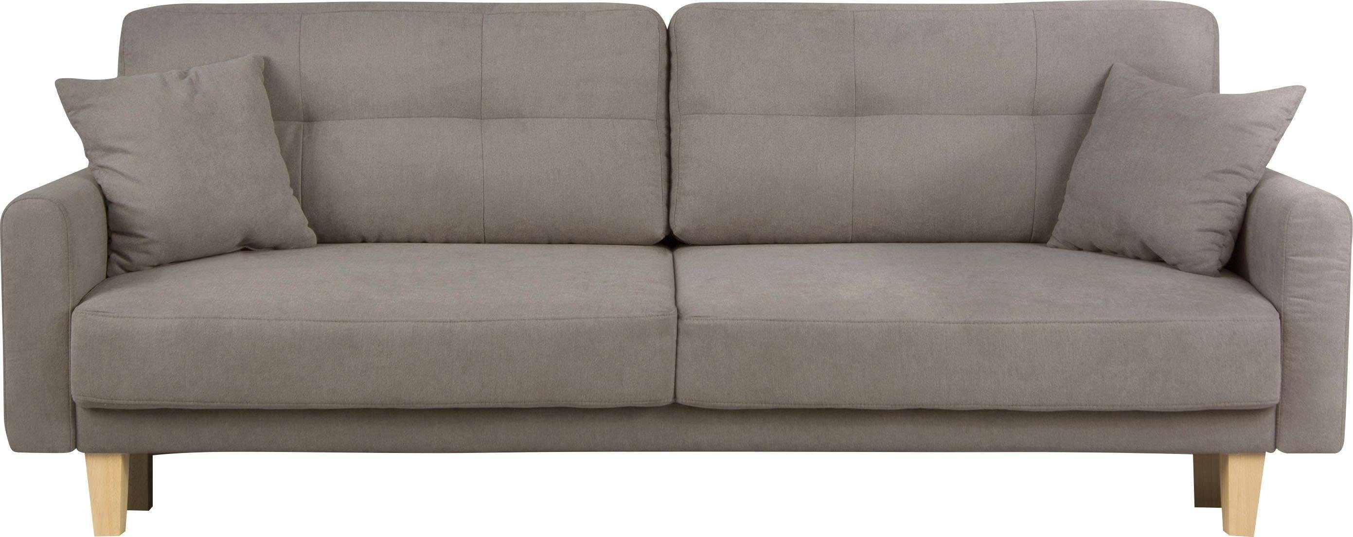 Home affaire 3-Sitzer "TRIPLO optionale Schlafsofa mit Bettkasten, Maße B/T günstig online kaufen