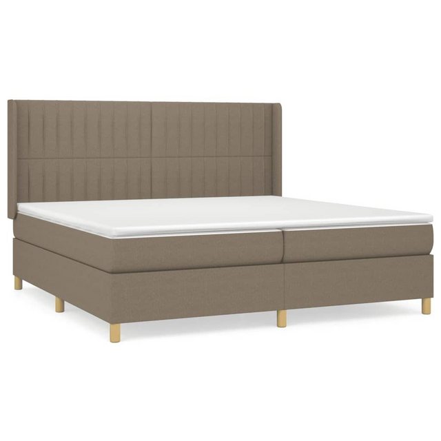 vidaXL Bettgestell Boxspringbett mit Matratze Taupe 200x200 cm Stoff Bett B günstig online kaufen