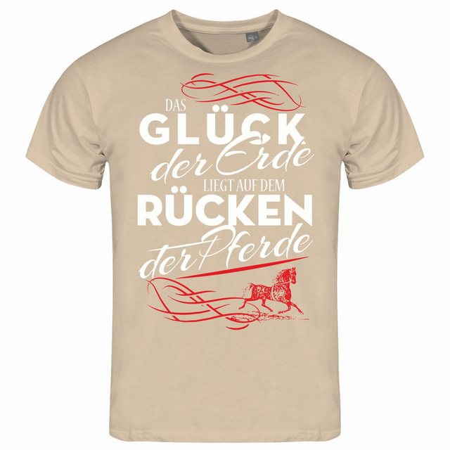 deinshirt Print-Shirt Herren T-Shirt Das Glück der Erde liegt auf dem Rücke günstig online kaufen