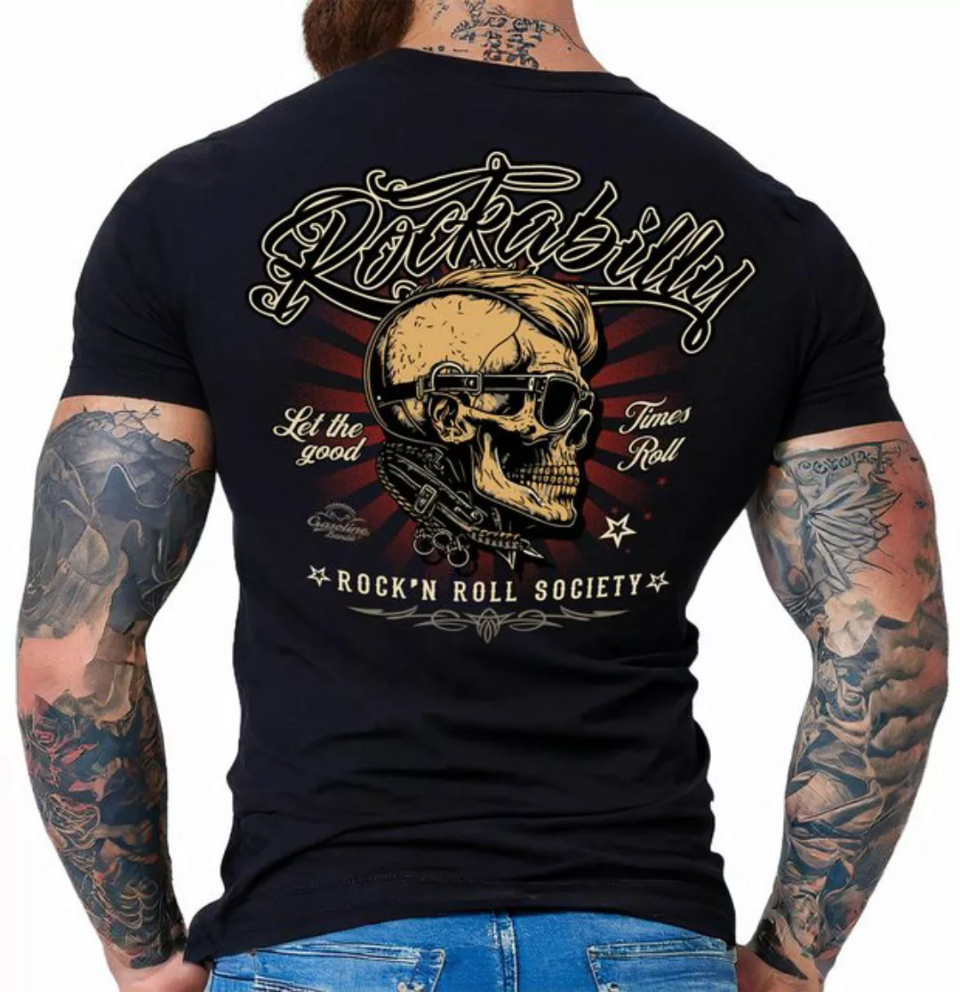 GASOLINE BANDIT® T-Shirt für Rockabilly Fans: Rock'n Roll Society, Aufdruck günstig online kaufen