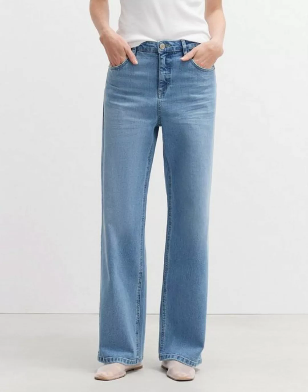 OPUS Weite Jeans OPUS Wide Leg Jeans Marli gerader Schnitt günstig online kaufen