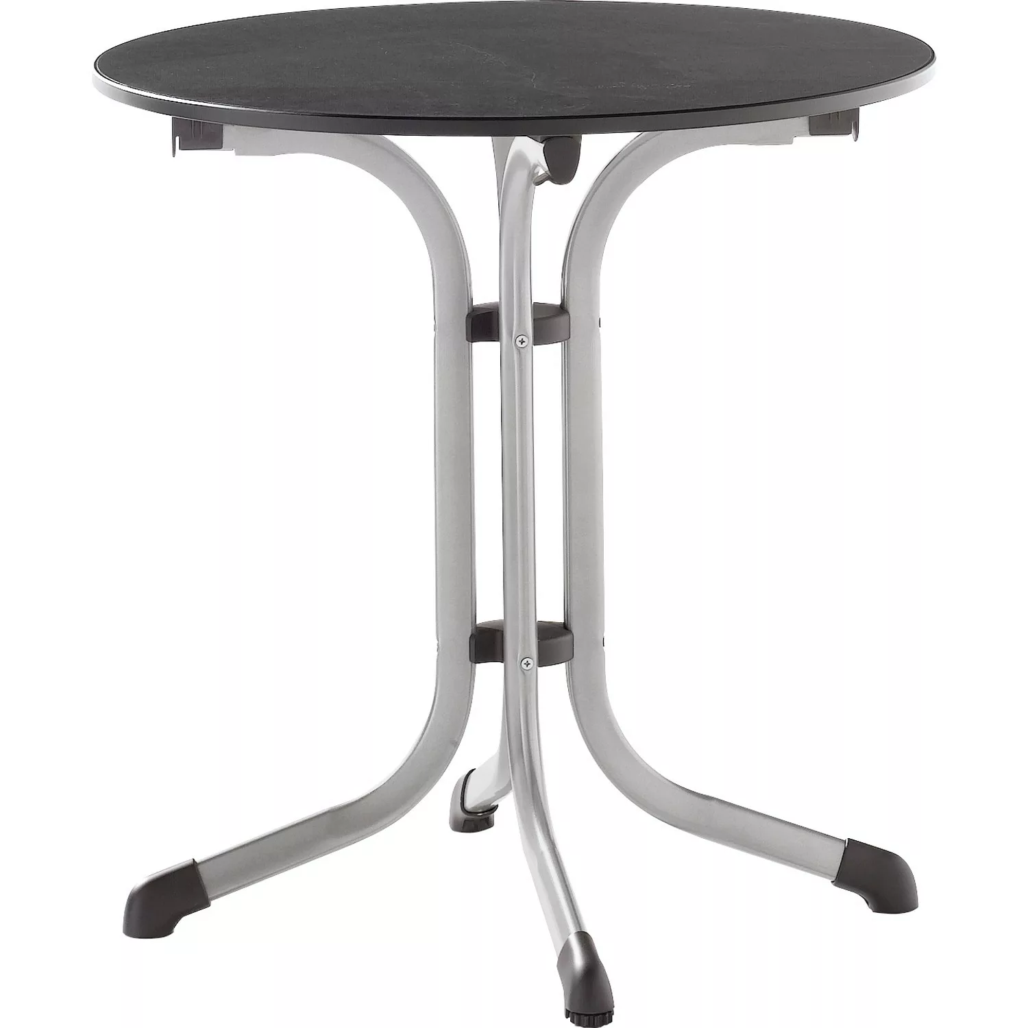 Sieger Klapptisch Ø 68 cm Silber/Graphit günstig online kaufen