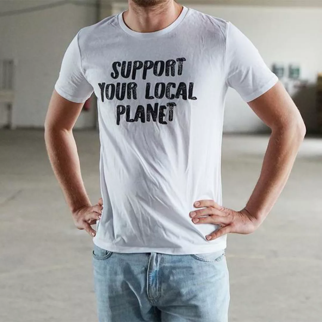 "Support Your Local Planet" T-shirt günstig online kaufen