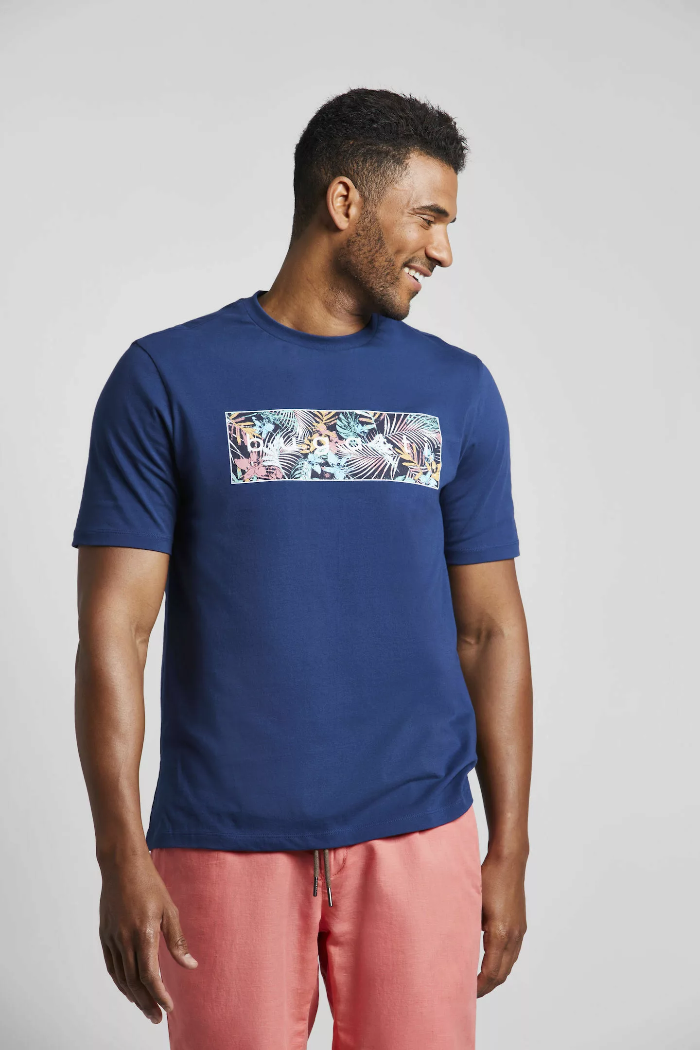 bugatti T-Shirt, mit Tropical-Print günstig online kaufen