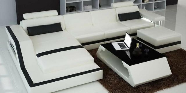 JVmoebel Ecksofa Designer Ecksofa Sofa Wohnlandschaft Big Modernes Ledersof günstig online kaufen