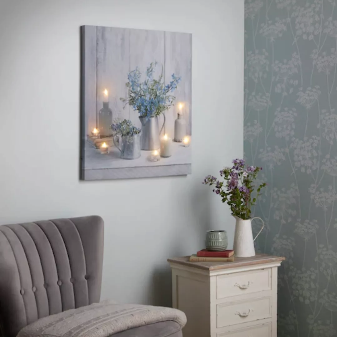 Art for the home LED-Bild "Ruhe Blau LED 60x70cm", (1 St.) günstig online kaufen