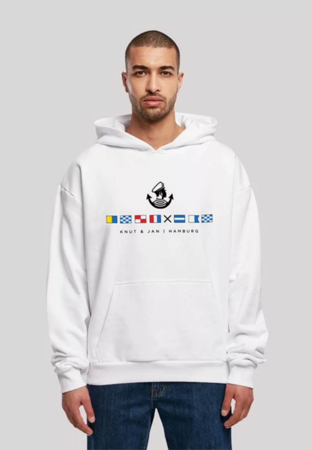 F4NT4STIC Kapuzenpullover "Hoodie Seglerfahnen Knut & Jan Hamburg", Print günstig online kaufen