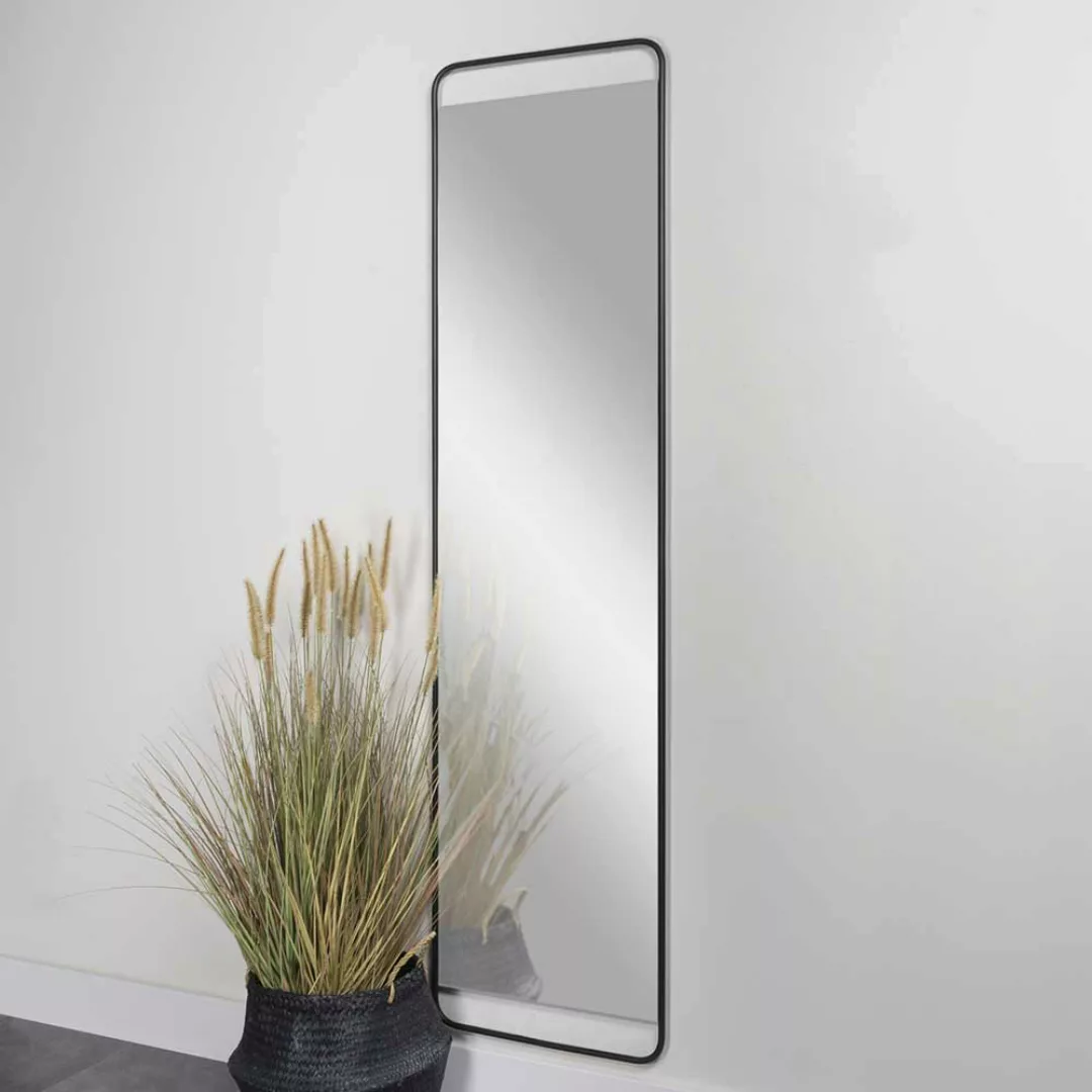 Hoher Wandspiegel in Schwarz Metall 175 cm hoch günstig online kaufen