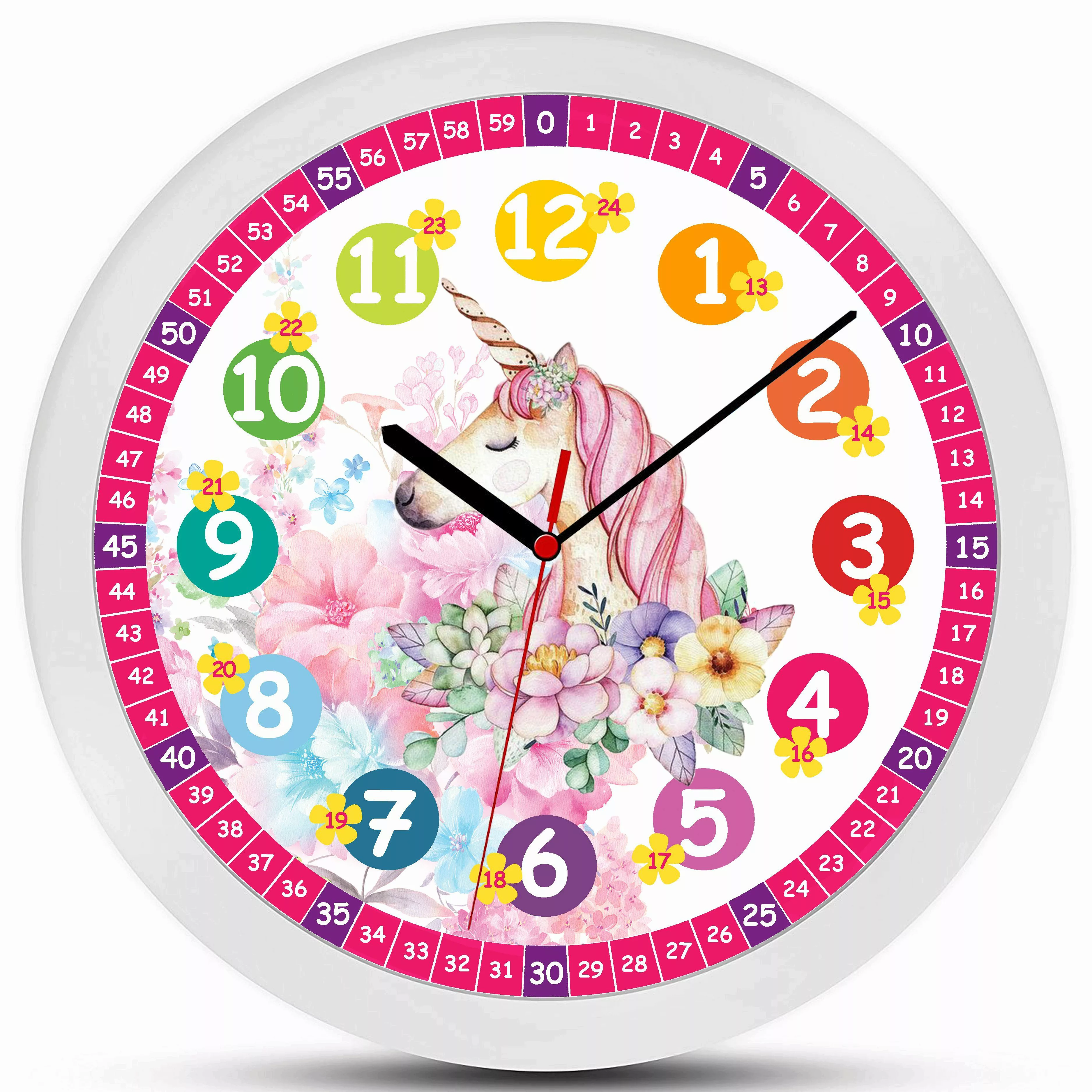 K&L Wall Art Wanduhr Einhorn Wanduhr günstig online kaufen