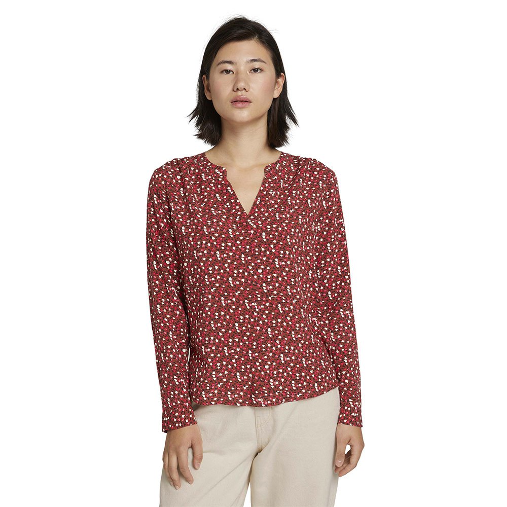 Tom Tailor 1027124 Langarm Bluse 44 Maroon Red Pink Minimal günstig online kaufen