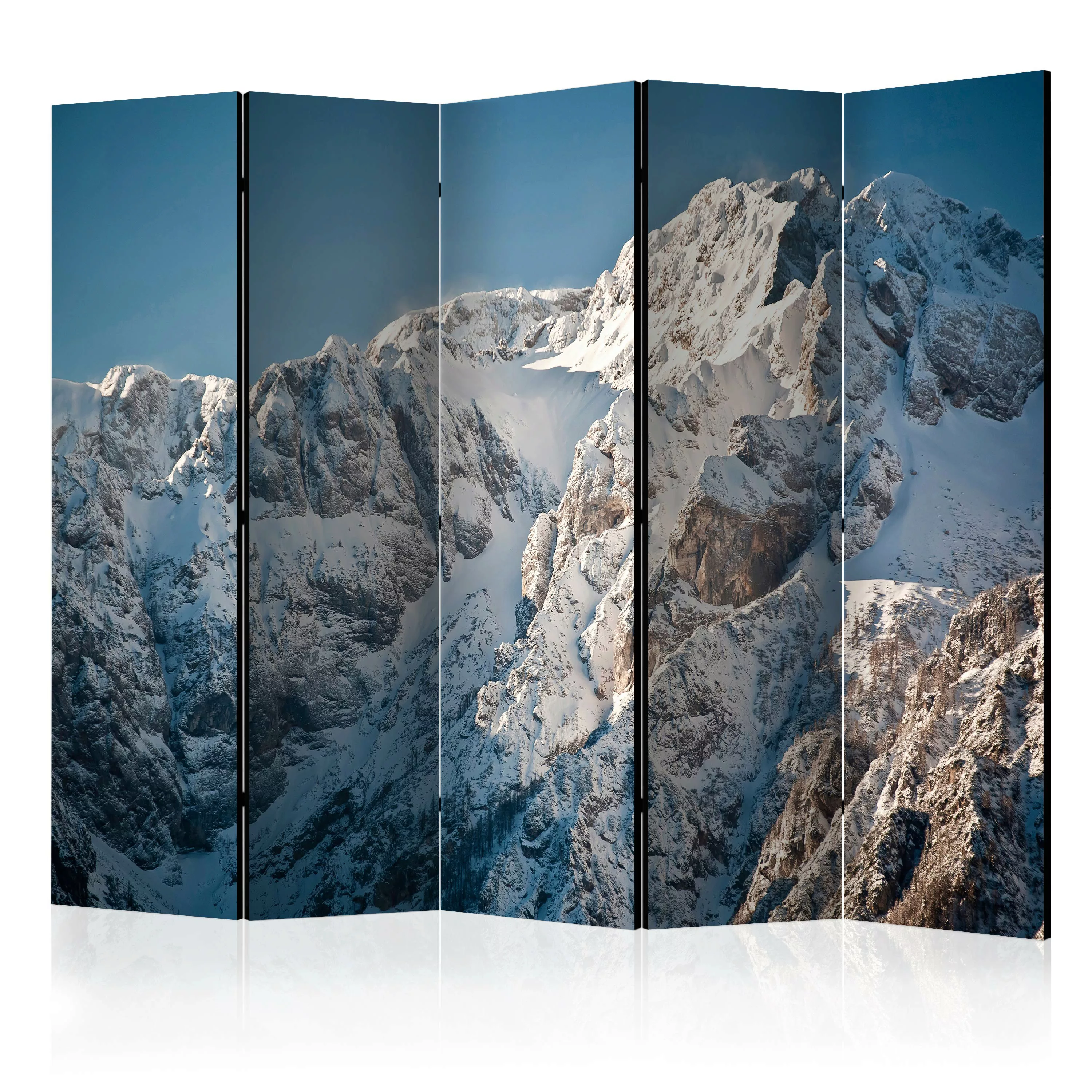 5-teiliges Paravent - Winter In The Alps Ii [room Dividers] günstig online kaufen