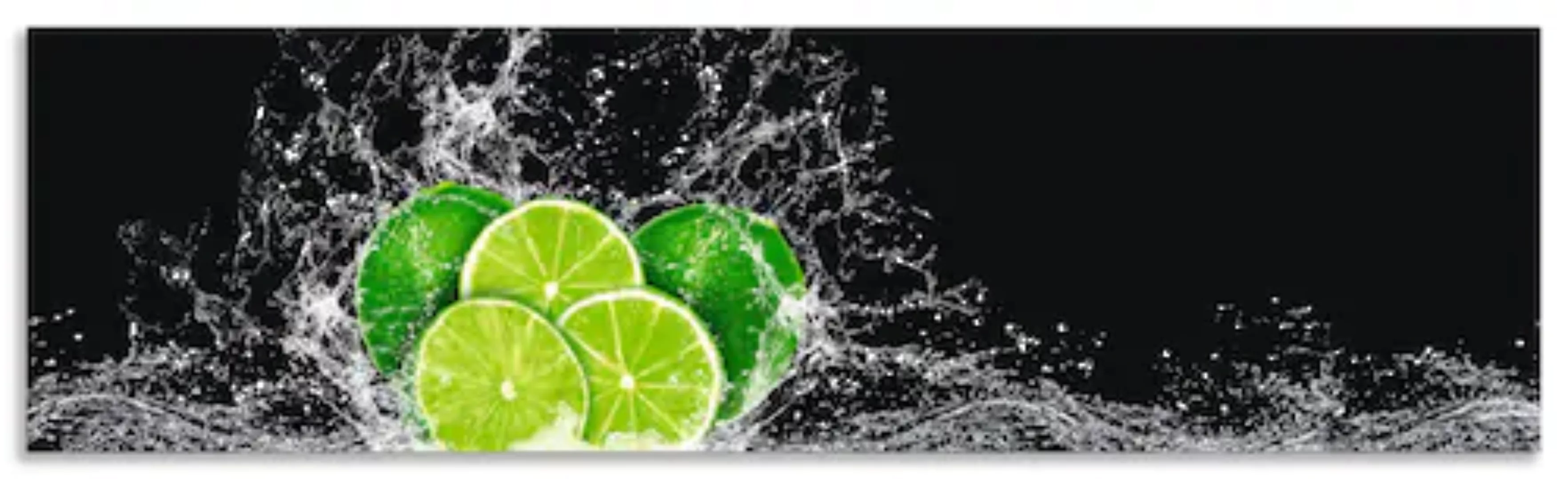 Artland Küchenrückwand »Limone mit Spritzwasser«, (1 tlg.), Alu Spritzschut günstig online kaufen