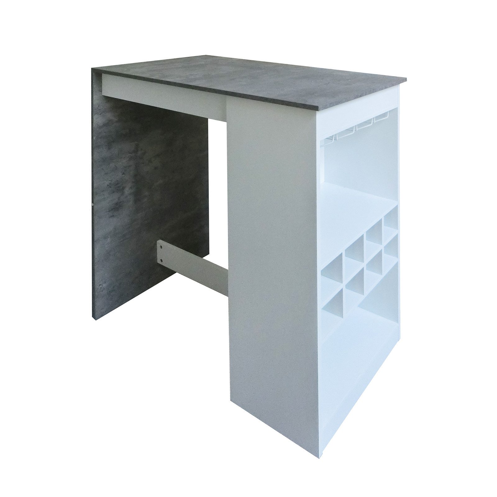 HTI-Living Bartisch Küchenbar Lisa Beton Weiß günstig online kaufen
