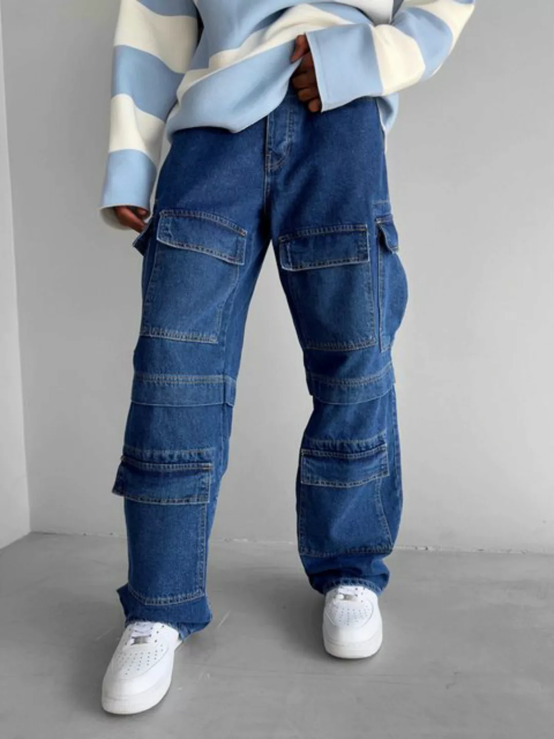 Abluka Bequeme Jeans BAGGY MULTI POCKET CARGO JEANS günstig online kaufen