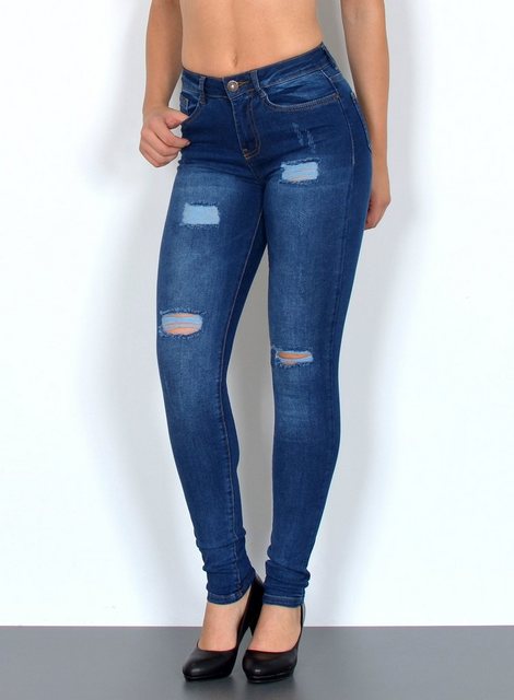 ESRA Skinny-fit-Jeans J312 Damen Skinny Jeans Hose Stretch, bis Übergröße / günstig online kaufen