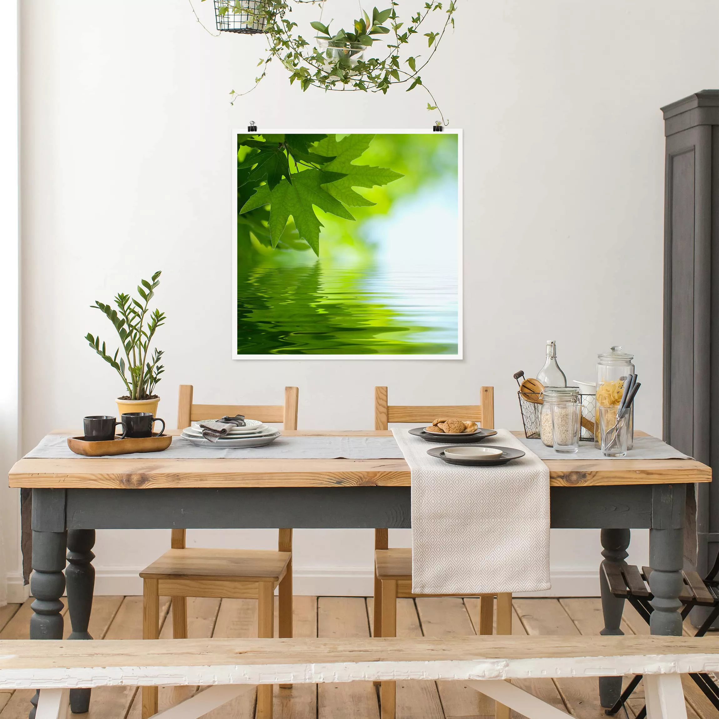 Poster Blumen - Quadrat Green Ambiance III günstig online kaufen