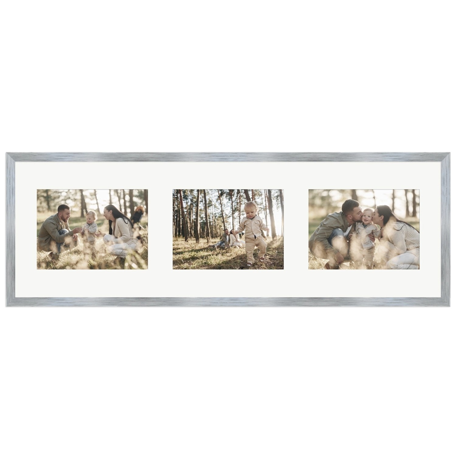 WANDStyle Galerierahmen G950 in Silber 23 x 70 cm für 3 Bilder im Format 13 günstig online kaufen