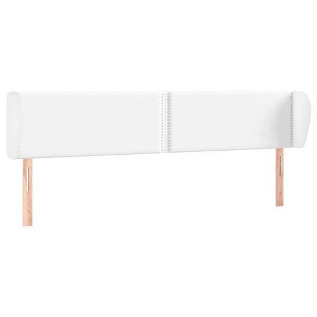 vidaXL Bett, Kopfteil mit Ohren Weiß 163x23x78/88 cm Kunstleder günstig online kaufen