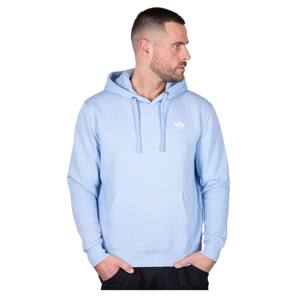 Alpha Industries Basic Small Logo Kapuzenpullover 3XL Light Blue günstig online kaufen