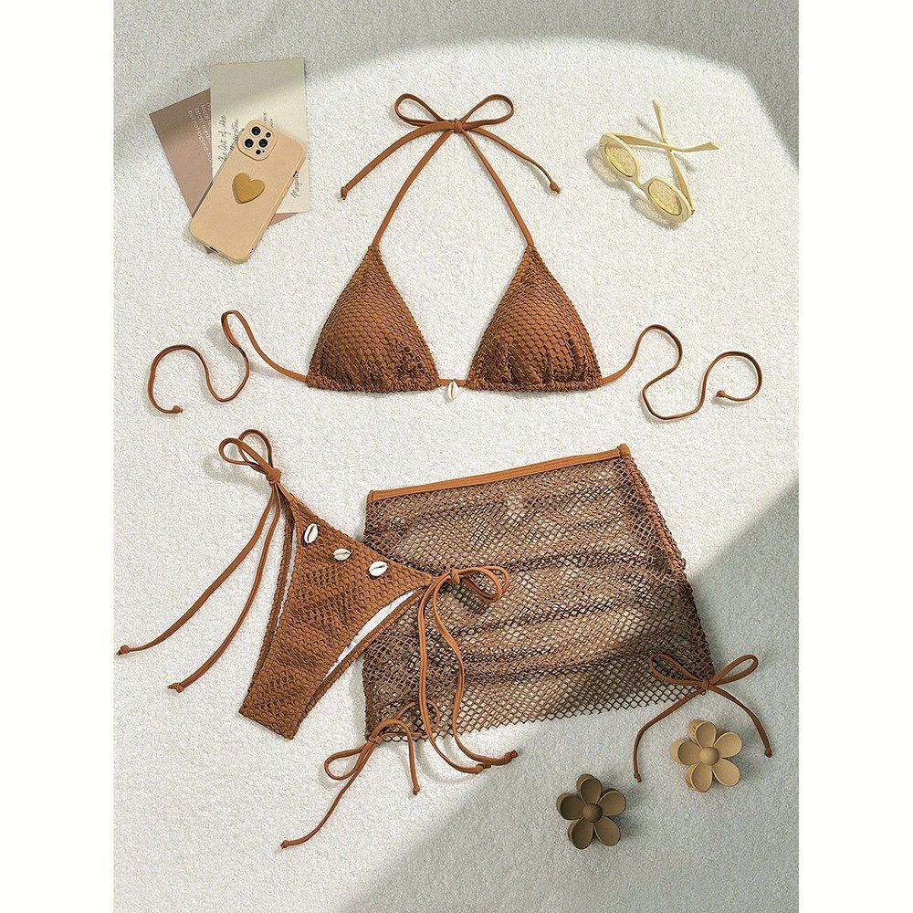 Bellaro Life Bustier-Bikini 3-tlg.Damen-Bikini Netz/Stretch UPF50 günstig online kaufen