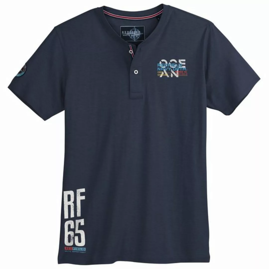 redfield Print-Shirt Große Größen Herren Serafino T-Shirt maritim navy Redf günstig online kaufen