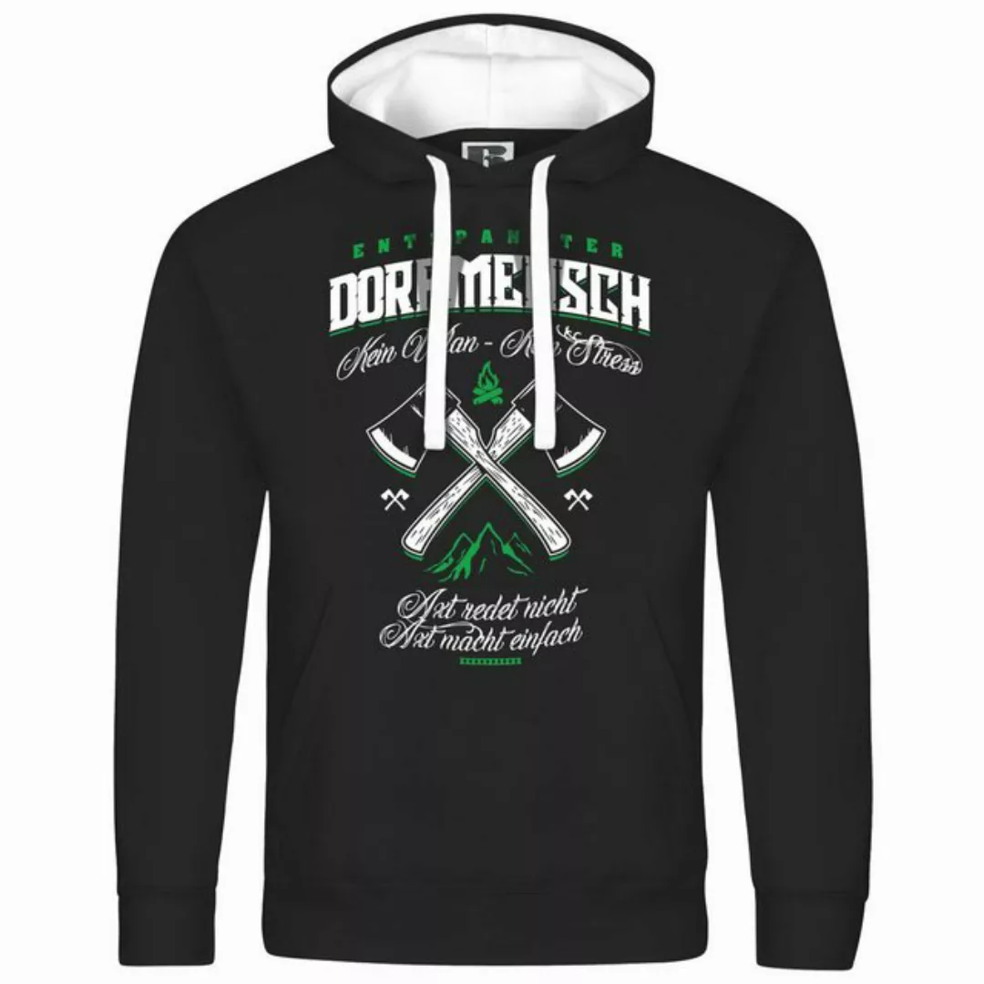 deinshirt Kapuzenpullover Herren Kapuzenpullover Entspannter Dorfmensch Mit günstig online kaufen