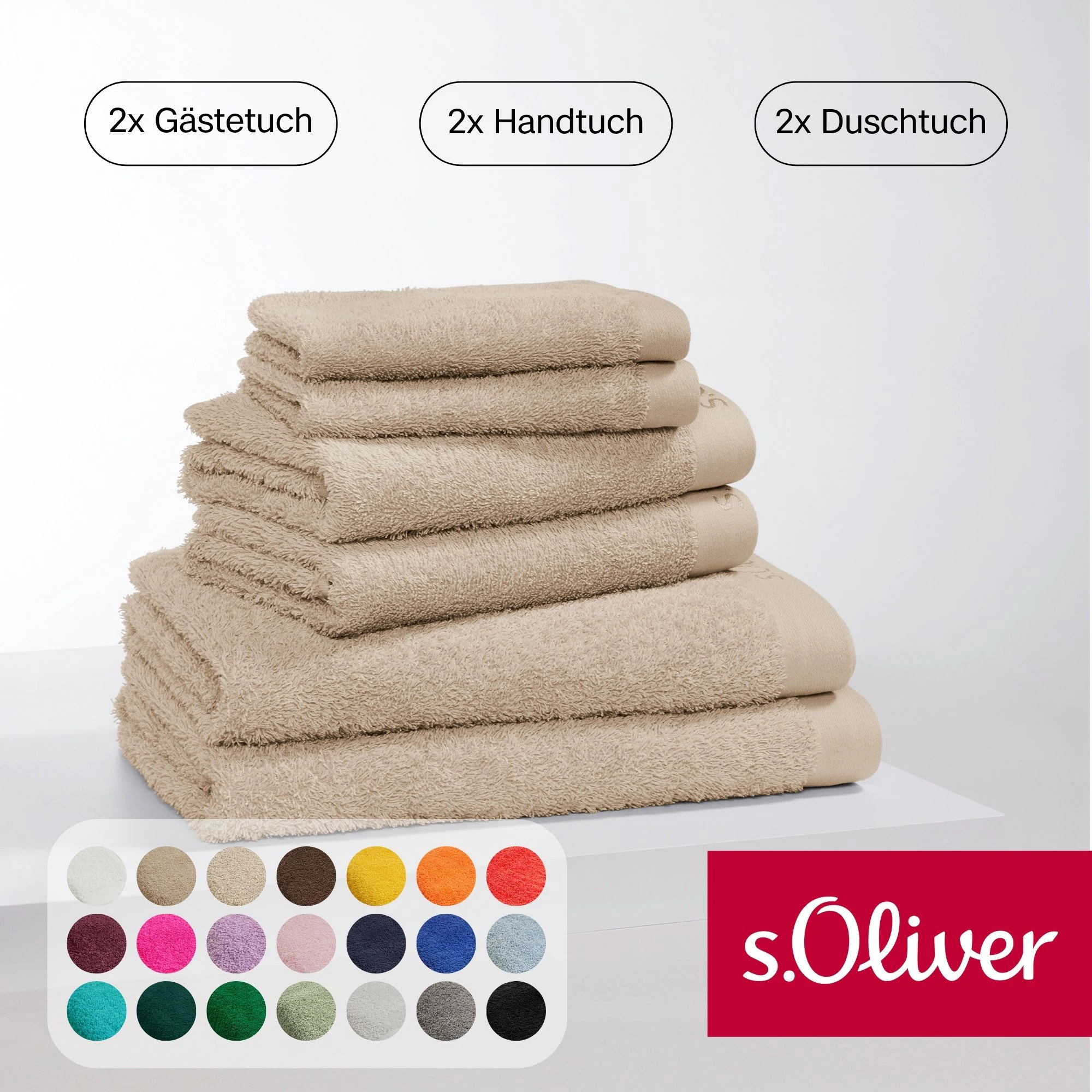 s.Oliver Handtuch Set »s.Oliver, Premium Qualität, 600 gr/m²«, (Set, 6 St., günstig online kaufen