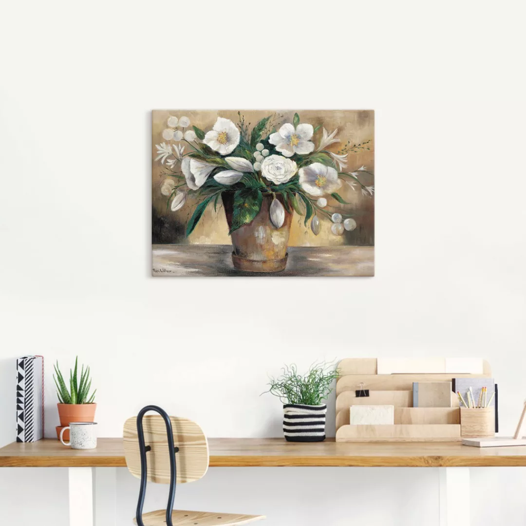 Artland Leinwandbild »Combination der Reinheit I«, Blumen, (1 St.), auf Kei günstig online kaufen