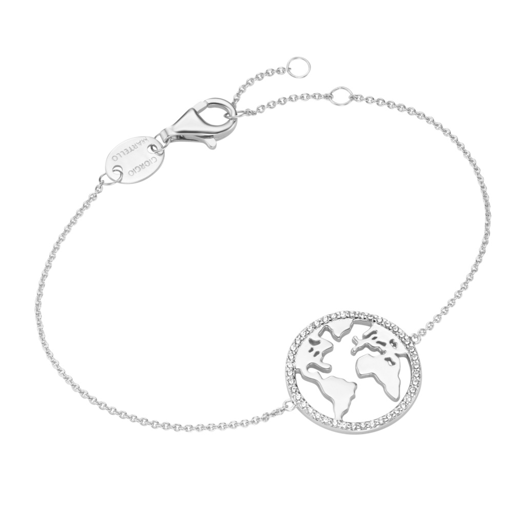 GIORGIO MARTELLO MILANO Armband "Weltkugel, Weltkarte mit Zirkonia, Travel, günstig online kaufen