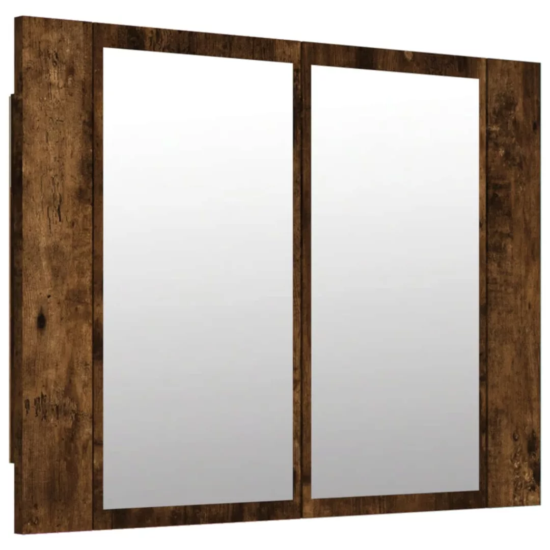 Vidaxl Led-spiegelschrank Räuchereiche 60x12x45 Cm Holzwerkstoff günstig online kaufen