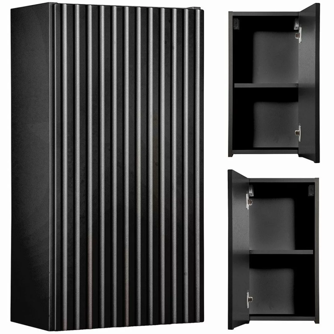 Lomadox Hängeschrank NEWPORT-56-BLACK 30cm Badschrank 1-türig günstig online kaufen