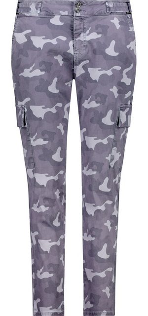 Monari 2-in-1-Hose Cargohose mit Camouflage-Muster smoked purple gemustert günstig online kaufen